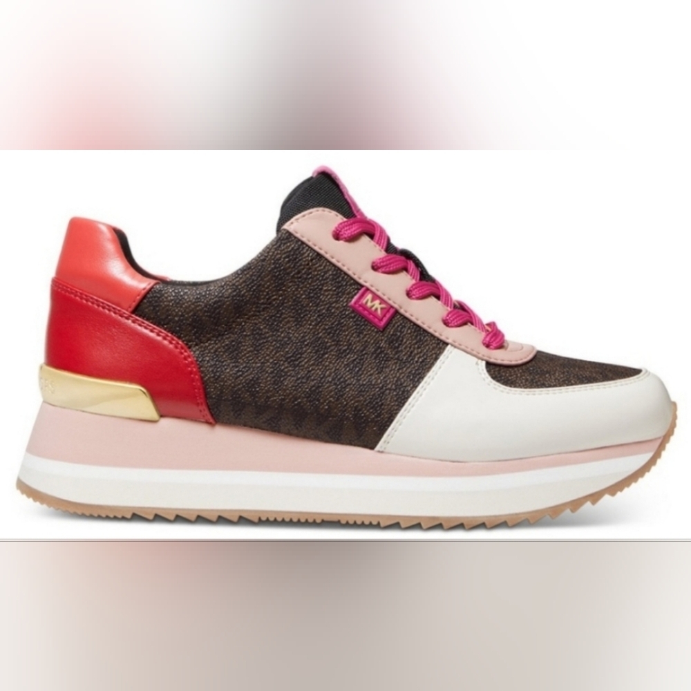 Michael Kors Monique Trainer Pink/Brown - Picture 5 of 11